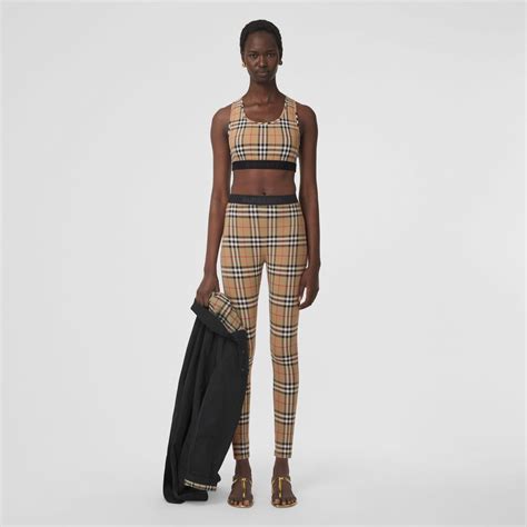 burberry checked logo bra|Check Bra Top in Archive beige .